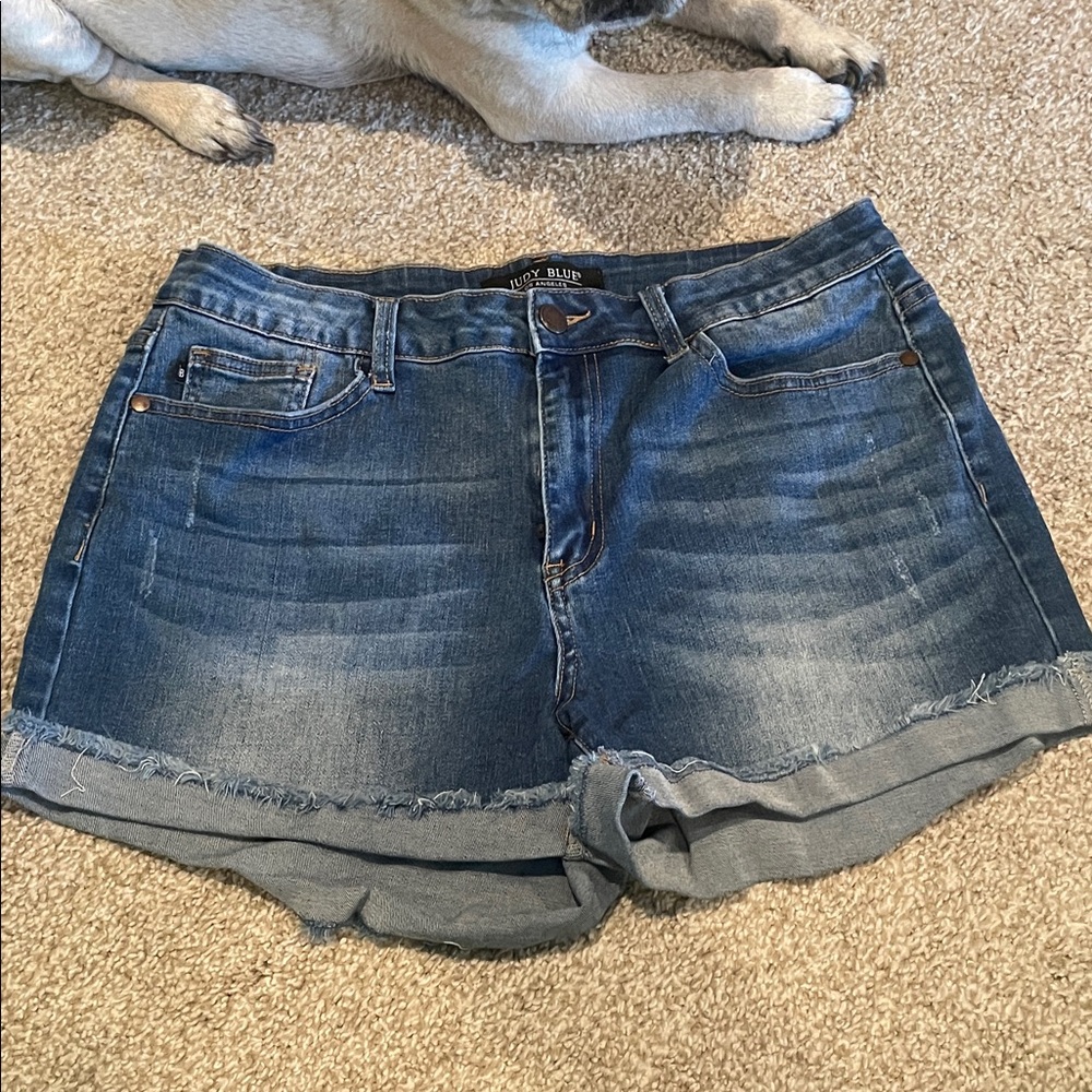 Judy Blue Dark Wash Denim Shorts